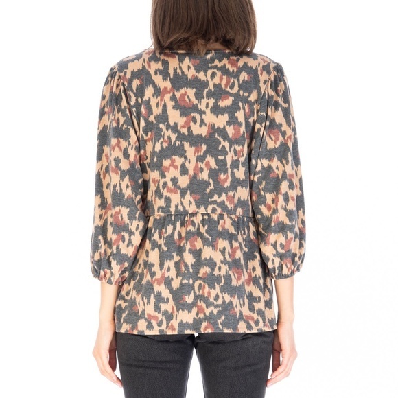 BOBEAU PUFF LONG SLEEVE BABYDOLL TOP - Small NWT - Picture 2 of 3